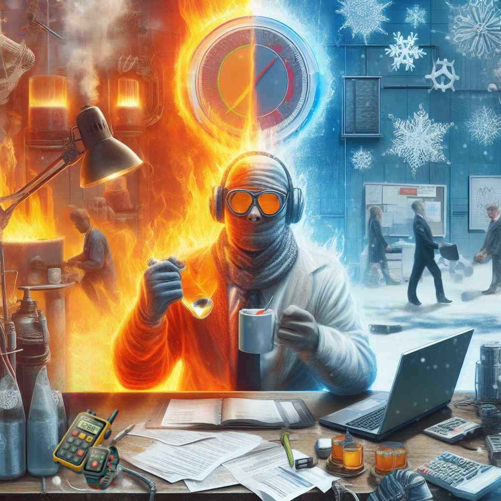 Représentation des températures froides et chaudes en opposition